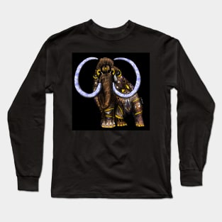 mammoth elephant in safari of mandala ecopop totonac tribal pattern Long Sleeve T-Shirt